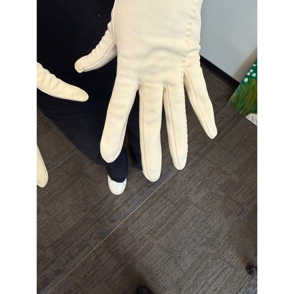 Vintage Christian Dior Sea Island Cotton Gloves Ivory Size 7 Circa 1960s French - Picture 12 of 13